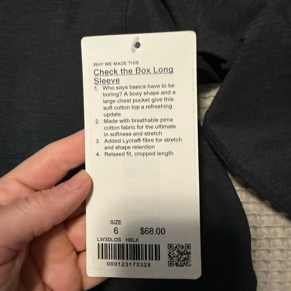 NWT lululemon check the box long sleeve tee - Picture 3 of 3